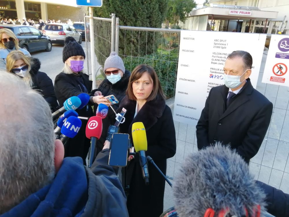 KBC SPLIT Ministrica Tramišak obišla gradilište Objedinjenog hitnog bolničkog prijema
